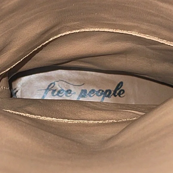 FREE PEOPLE Brooks Caramel Tall Boots size 39 Leather Lug heels combat boots. - Picture 14 of 16